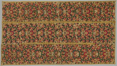 ベッドカバーからの4つの境界線、1700年代。 作： Unbekannt
