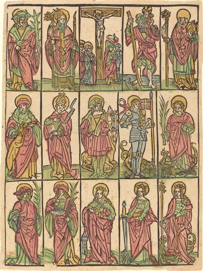 14人の補助聖人、c。 1500。 作： Unbekannt