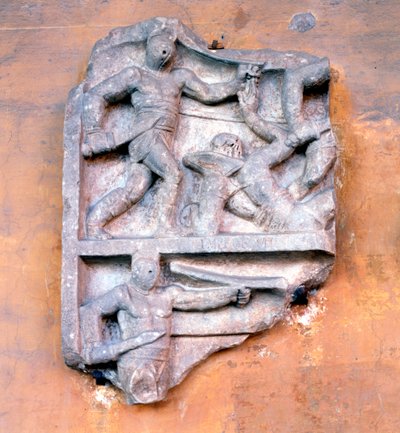剣闘士の戦いを示すローマのレリーフの断片 作： Unbekannt