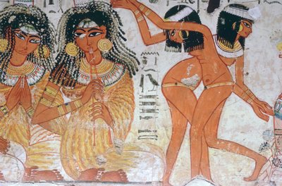 ネバムンの墓からの壁画の断片、テーベ、エジプト、第 18 王朝、紀元前 1350 年頃 作： Unbekannt