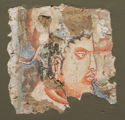 菩薩の頭の断片、c。 600-650。 作： Unbekannt