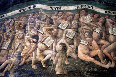 フランス、タルン、アルビ、サント・セシル大聖堂、最後の審判のフレスコ画 - （1474年、15世紀末）、冥界への降下、細部 作： Unbekannt