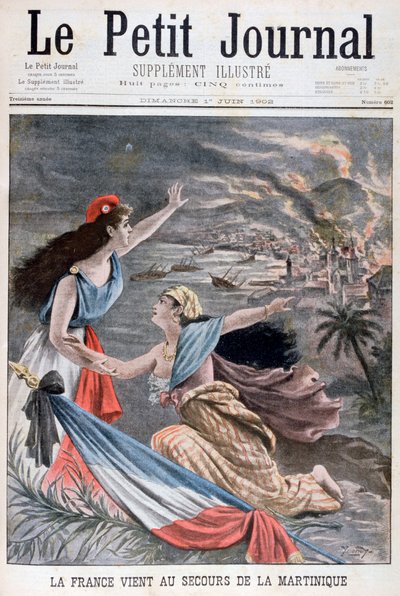 フランスがマルティニーク島を支援、1902年 作： Unbekannt