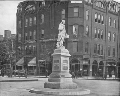 フランクリン像、米国ワシントンDC、c1900。 作： Unbekannt
