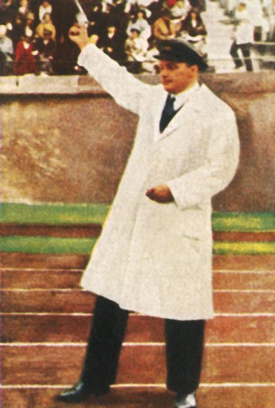 フランツミラー発砲スターターピストル、1928年。 作： Unbekannt