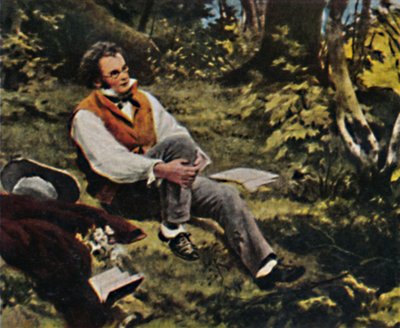 フランツ・シューベルト1797-1828。 -J.シュミットによる絵画、1934年。 作： Unbekannt