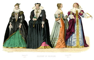 フランスの衣装：ヘンリー4世、ルイ13世、1882年 作： Unbekannt