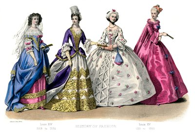 フランスの衣装：ルイ14世、ルイ15世、1882 作： Unbekannt