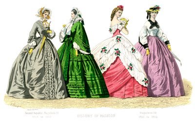 フランスの衣装：第2共和国、ナポレオン3世、1882年 作： Unbekannt