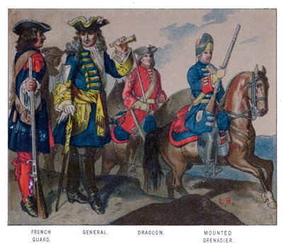 フランスのミリタリードレス、1704年 作： Unbekannt