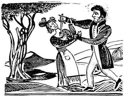 殺人の説明に使用されたフランスで人気のある木版画、c1840 1964。 作： Unbekannt