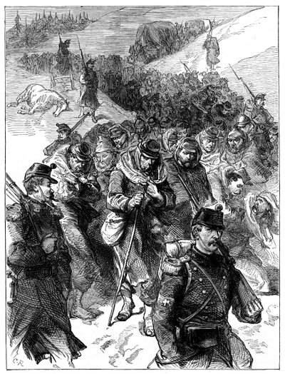 1871年1月30日から1月1日までフランスがスイスに撤退したc1880 作： Unbekannt