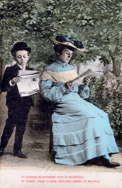 フランスのロマンチックなポストカード、c1900 作： Unbekannt