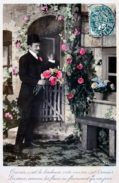 フランスのロマンチックなポストカード、c1900 作： Unbekannt
