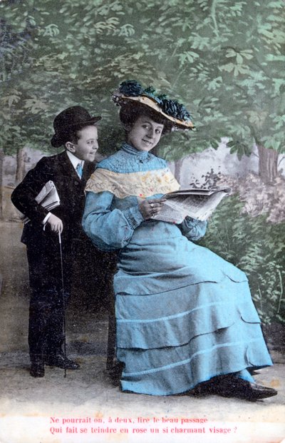フランスのロマンチックなポストカード、c1900 作： Unbekannt