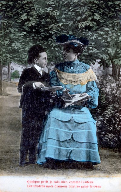 フランスのロマンチックなポストカード、c1900 作： Unbekannt