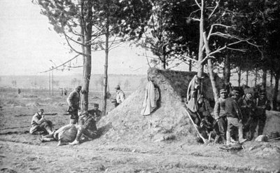 戦闘後のフランス兵、シャンパーニュ地方、フランス、第一次世界大戦、1915 作： Unbekannt