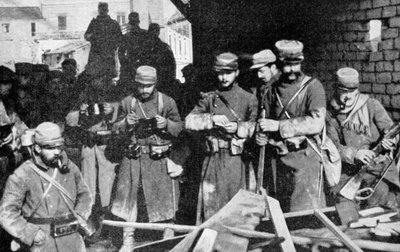 1915年の第一次世界大戦、フランスのシャンパーニュで休んでいたフランスの兵士 作： Unbekannt