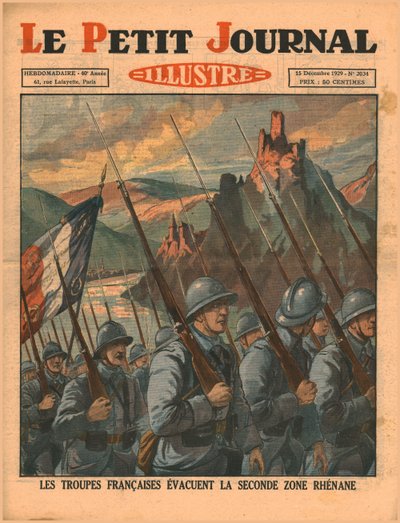 1929年にライン軍第2ゾーンを去ったフランス軍。 作： Unbekannt