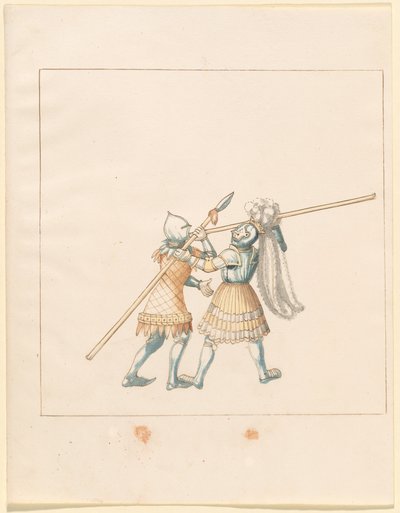 Freydal、マクシミリアン1世皇帝の馬上槍試合とトーナメントの本：戦闘...プレート150、c1515。 作： Unbekannt