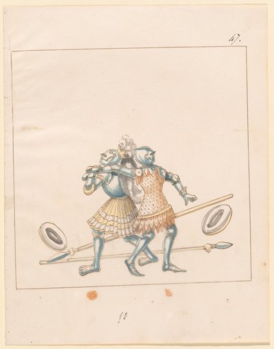 Freydal、マクシミリアン1世皇帝の馬上槍試合とトーナメントの本：戦闘...プレート152、c1515。 作： Unbekannt