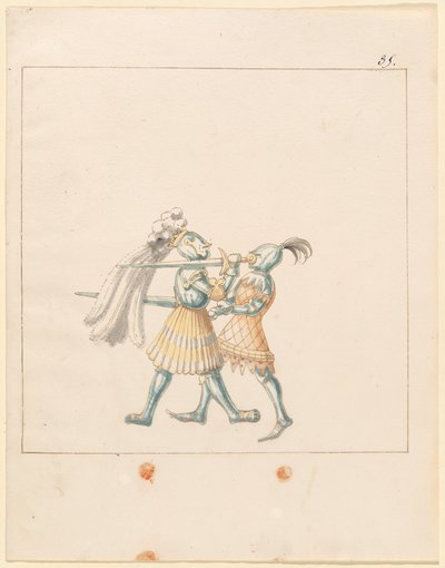 Freydal、マクシミリアン1世皇帝の馬上槍試合とトーナメントの本：戦闘...プレート165、c1515。 作： Unbekannt