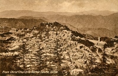 キリスト教会からゴートン城、シムラ、c1918-c1939。 作： Unbekannt