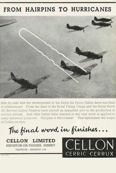 ヘアピンからハリケーンへ-Cellon Limited、1941。 作： Unbekannt