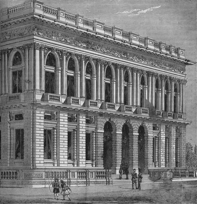 陸軍および海軍クラブの正面、ロンドン、ウェストミンスター、c1870 1878 作： Unbekannt