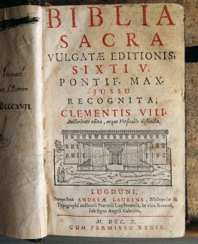 シクストゥス5世(1520-1590)の聖典の正面図 作： Unbekannt