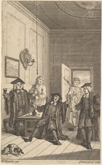 The Humours of Oxford の口絵、1730 年 4 月。 作： Unbekannt