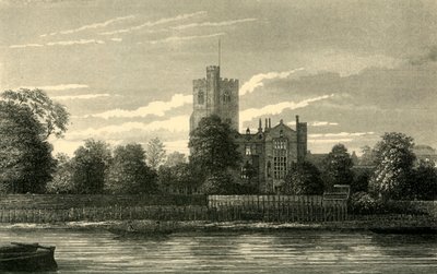テムズ出身のフラム教会、c1878。 作： Unbekannt