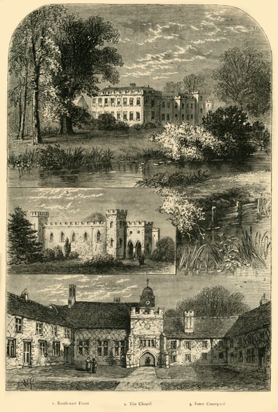 1798年、1878年にフラム宮殿。 作： Unbekannt
