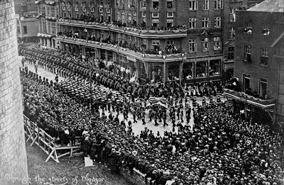 キングエドワード7世の葬列、ウィンザー、バークシャー、1910 作： Unbekannt