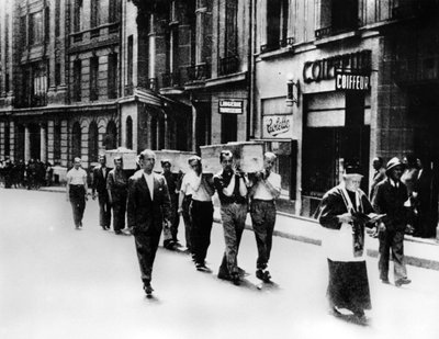 フランスのレジスタンス、パリ、1944年のメンバーの葬列 作： Unbekannt