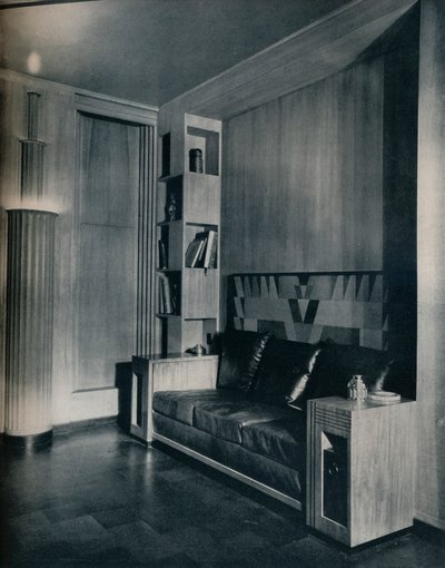 プライベートオフィスの家具やインテリア。ジョセフシネル設計、1930年 作： Unbekannt