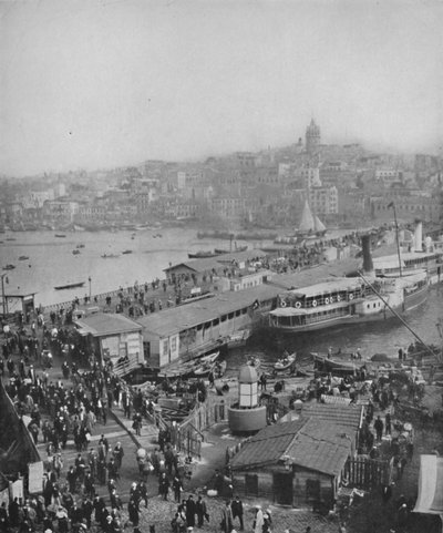ガラタとペラを結ぶガラタ橋、1913 作： Unbekannt