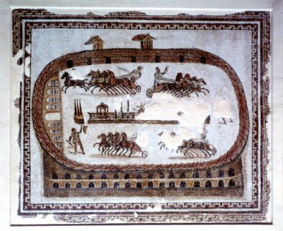 ゲーム、カルタゴのローマ時代のモザイク、紀元2世紀 作： Unbekannt