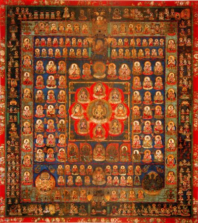 Garbhadhatu Mandala、8〜9世紀 作： Unbekannt