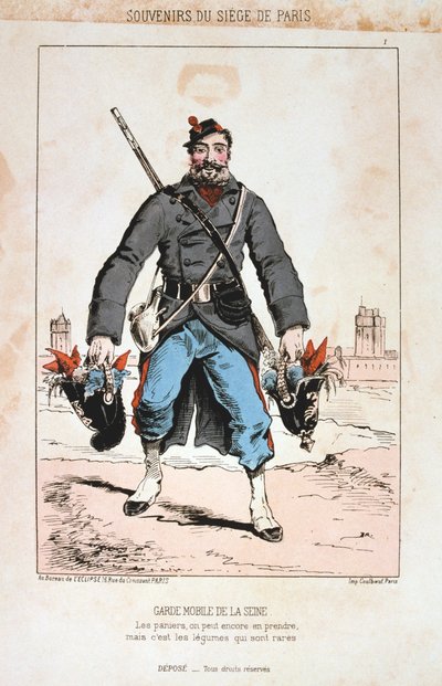 ガルドモビールドラセーヌ、パリ包囲戦、1870年-1871年 作： Unbekannt