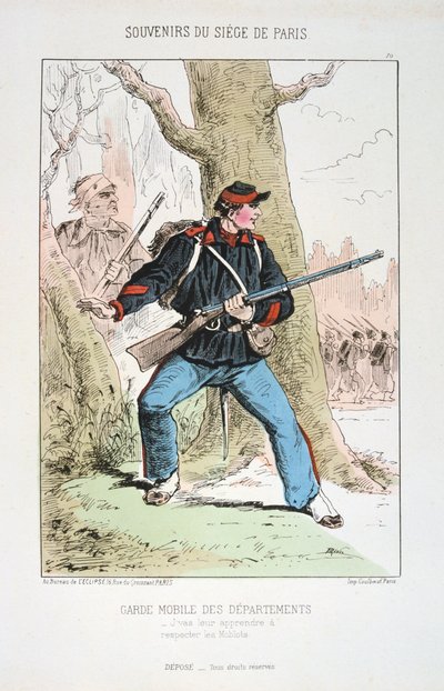 ガルドモビールデパーパートメント、パリ包囲戦、1870年-1871年 作： Unbekannt
