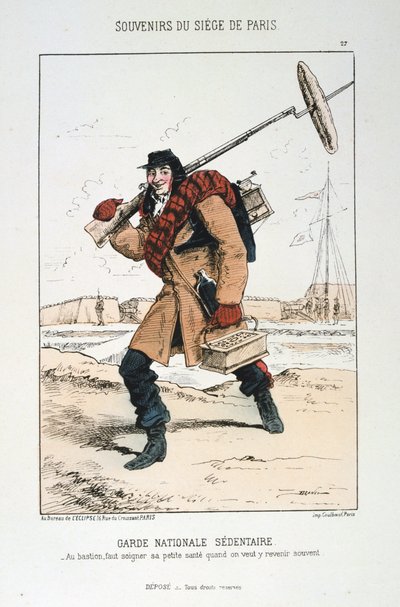 ガルドナショナルセダンテール、パリ包囲戦、1870年-1871年。 作： Unbekannt