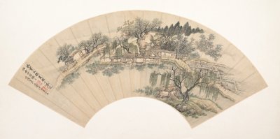 菱の実を集める様子 18世紀以降のもので、1706年の偽物です。 作： Unbekannt