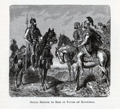 ガリア人はハンニバルの好意で上昇を拒否し、1882年 作： Unbekannt