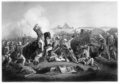 1857年、フッティポアでハナ将軍がナナサヒブを攻撃、c1860 作： Unbekannt
