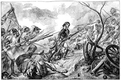 1797年1月14日、リボリの戦いでのジュベール将軍1882〜1884年 作： Unbekannt