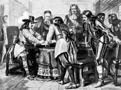 モンク将軍が自由議会を宣言、1660年c1905年 作： Unbekannt