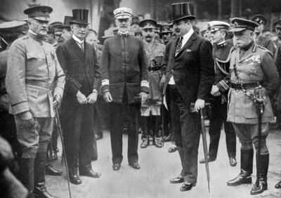 1917年6月8日、リバプールに到着したパーシング将軍、1920年頃 作： Unbekannt