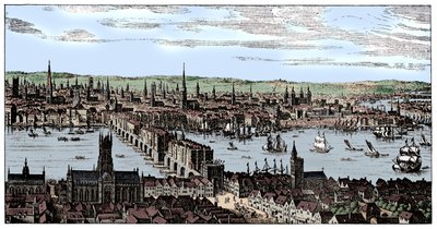 ロンドンの概観、1666年、1909年。 作： Unbekannt