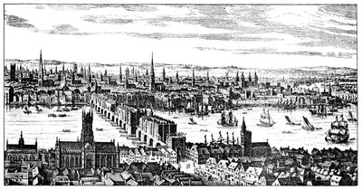 ロンドンの概観、1666、1909 作： Unbekannt
